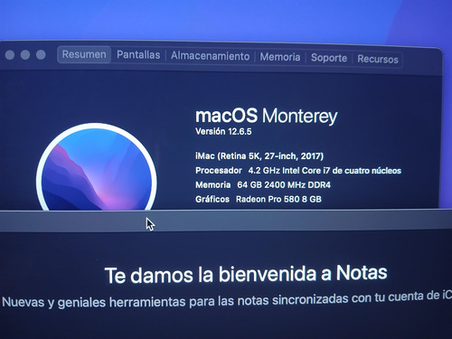 Imac 27 Inch Sin Cables Ni Accesorios Gris (Usado)