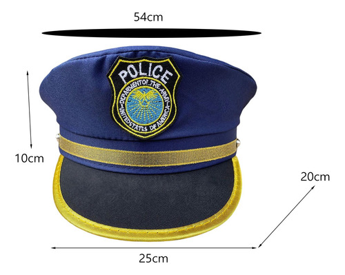 Gorro De Policía Para Niños, Sombrero De Oficial, Tocado,