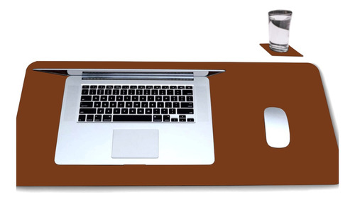 Mousepad Minimalista Couro 120x40 P/ Computador Extra Grande Cor Caramelo