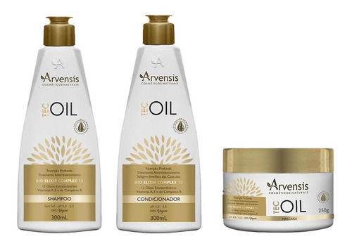 Kit Arvensis Tec Oil Shampoo Condicionador Máscara