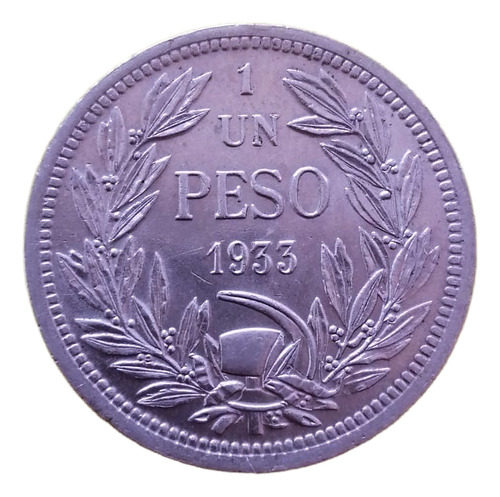 (cupro Níquel )cóndor En Cima, Peso Chileno Del Año 1933