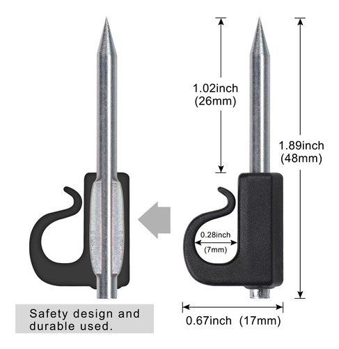 Ganchos Q-hanger 20 Unidades Para Luces De Navidad 40 Lbs