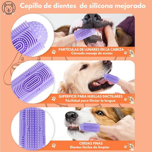 Set De 4 Cepillo De Dientes Para Perros, Cepillo Para