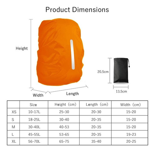 2 Funda Impermeable Para Mochila Para Senderismo Camping