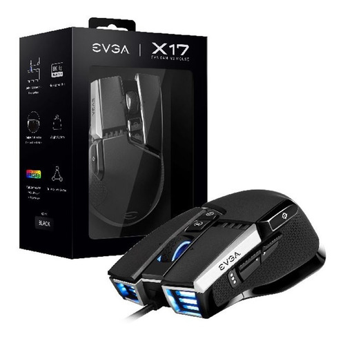 Mouse Gamer Rgb Evga X17 Óptico 16000 Dpi 10 Botones Pcreg