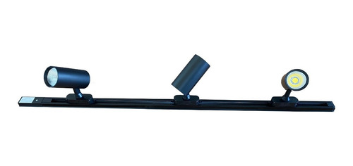 Imagem 6 de 6 de Kit 3 Spots Preto Led Com Trilho Eletrificado 1 Metro 7w