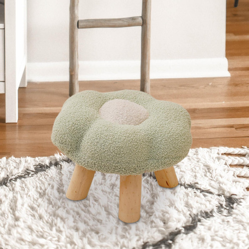 Taburete De Sofá Con Forma De Flor Antideslizante Verde