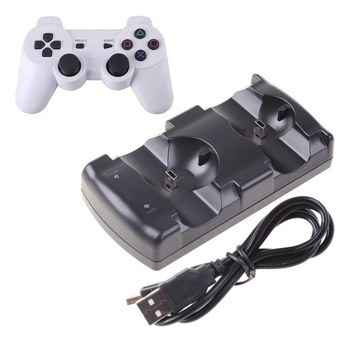 . Controlador Dual Portátil For Estación De Cargador Ps3