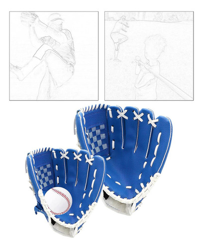 2x Guante De Béisbol Con Equipo Deportivo De Pelota,