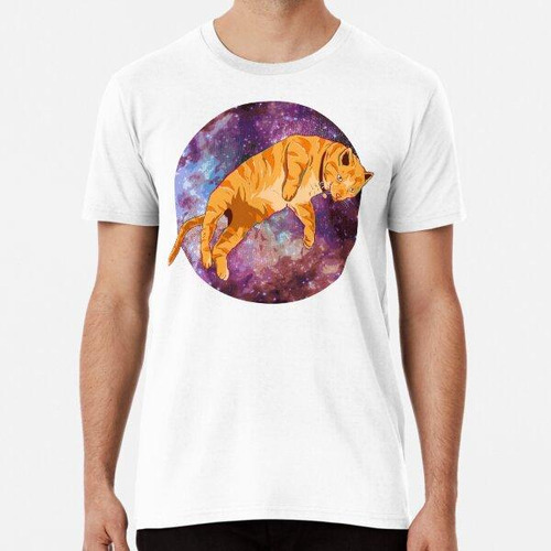 Remera Ganso El Gato Flotando En El Espacio Algodon Premium