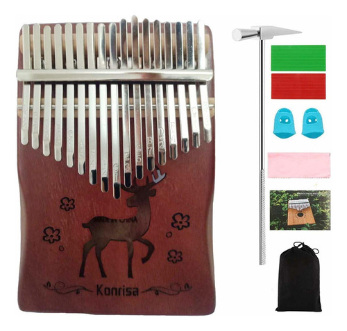 Konrisa 17 Keys Kalimba Thumb Piano Portable Mbira Sanza