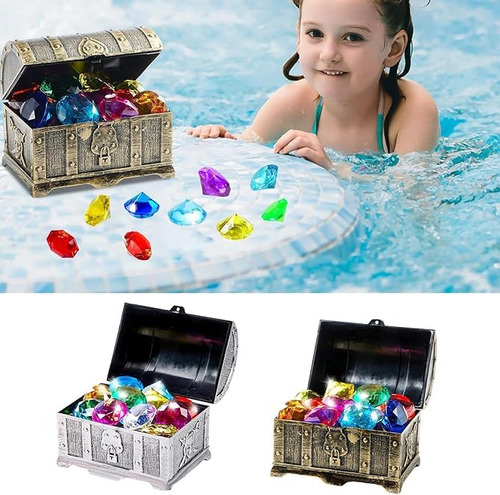 16 Pcs Grandesjuguetes Piscina Diving Gems,cofre Del Tesoro