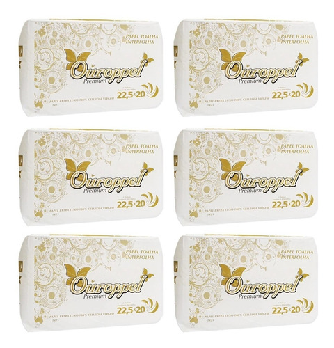 Papel Toalha Mãos Interfolha Premium 100% Celulose 6000 Fls