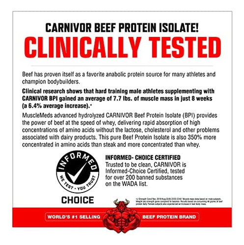 Musclemeds Carnivor Beef Protein Isolate Powder, Construção