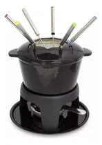Comprar Fondue Hierro Fundido Enlozada Con Tripode Y Mechero