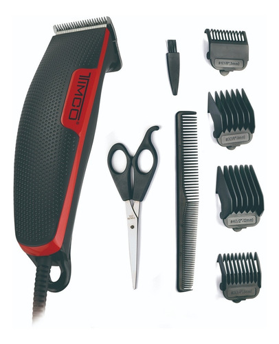 Máquina Para Corte Cabello Timco De Uso Domestico Negro/rojo Negro