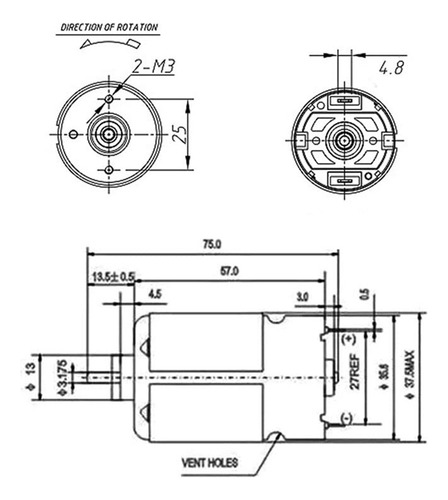 Wpd Motor Rs550 8,2 Mm, 14 Dentes, Engrenagem, Motor 21v