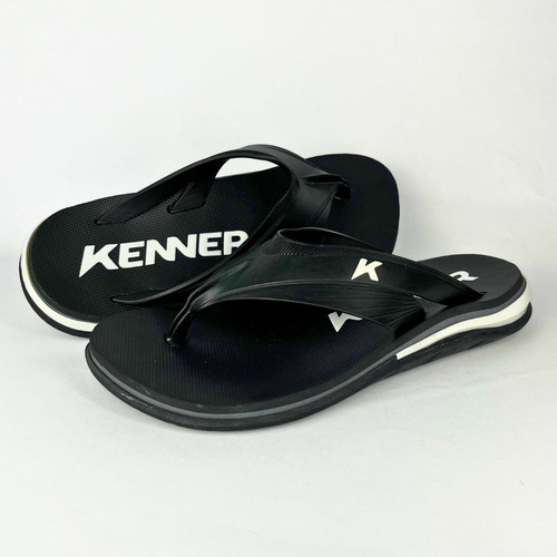 Chinelo Sandália Kenner X-level Preto E Branco