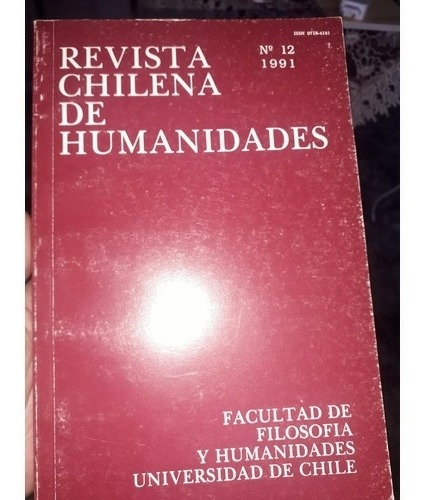 Revista Chilena De Humanidades N° 12 Año 1991