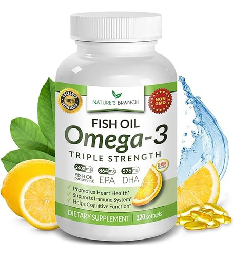 Nature's Branch Fish Oil Omega 3 120caps Salud Del Corazón