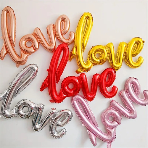 16 Globo Metalico Letrero Con La Palabra Love 36 Pulgadas Color Rosa Gold