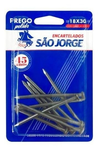 Encartelado Prego Polido 18x30 Com Cabeça 50g - São Jorge