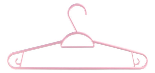 05 Kit C/5 Cabide Plastico Sanremo Cor Rosa Total 25unidades