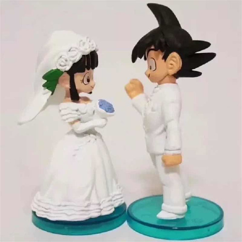 Goku Y Milk Figuras De Boda Para Pastel (Usado)