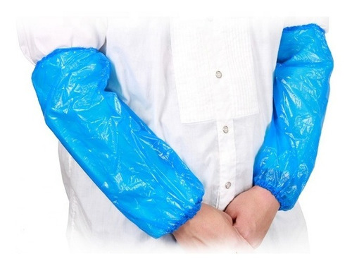 Cubre Mangas De Plastico Desechables Azul Caja De 2000 Pcs