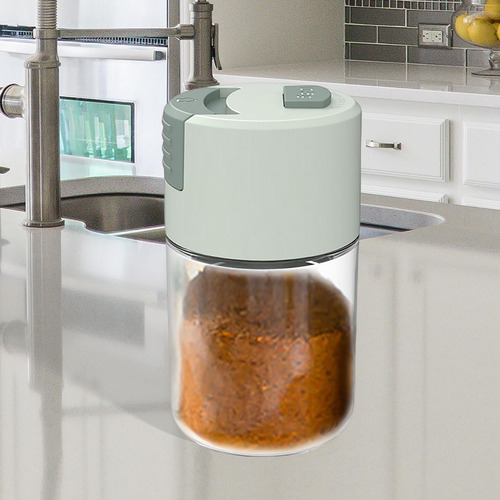 Coctelera De Sal Marina De Tarro De Sal De Especias De Verde