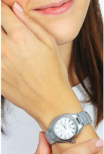 Citizen Donna Super Titanio Lady Ew2610-80a ....... Dcmstore Correa Gris Bisel Plata Fondo Blanco