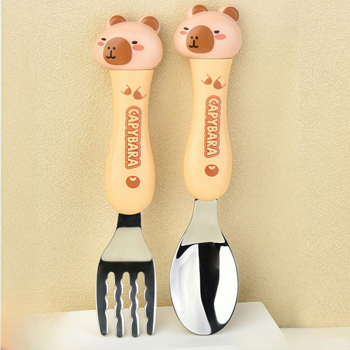 E L Tenedor Y Cuchara Sopera Con Forma De Carpincho Para