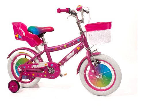 Bicicleta Infantil Para Nena Rodado 14 Rbw Rainbow