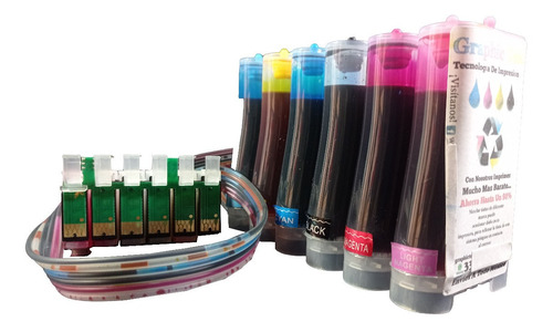 Sistema Tinta Continua Epson T50 Tx700w Tx800fw T0821  T0826