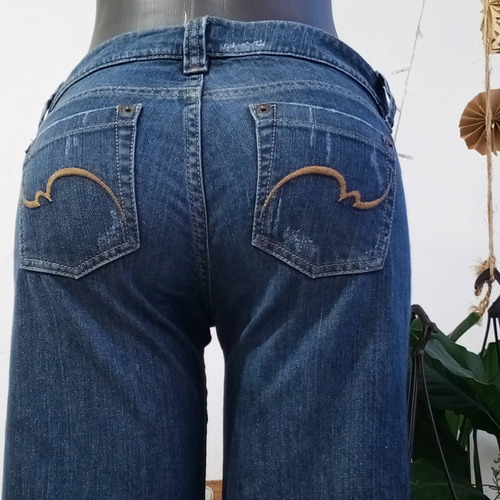 Jeans Nafnaf Original Denim Mujer Largo Bota Ancha (Usado)