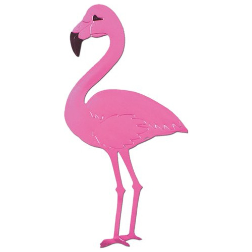 Lámina Flamingo Silueta Rosa Negro