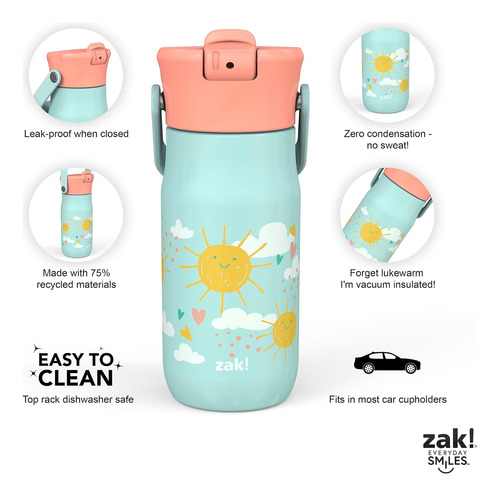 Zak Designs Botella De Agua Harmony Kid Para Viajes O En Cas