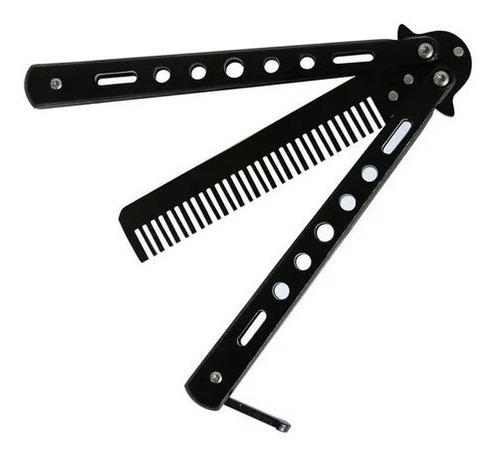 Nykkola Peine Estilo Cuchillo Mariposa, Negro De Metal