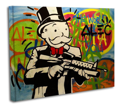 Cuadro Lienzo Canvas 50x60cm Señor Monopoli Tony Montana