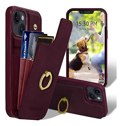 Xcasebar Para iPhone 14 Plus 6.7  Funda Wallet Con El Bloqu