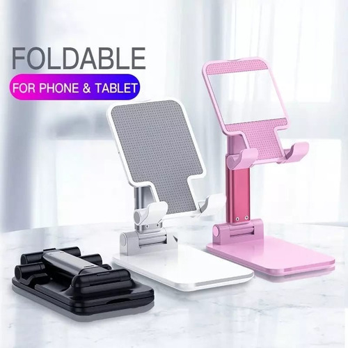 Soporte Base Plegable Para Celulares Tablets Brazo Aluminio