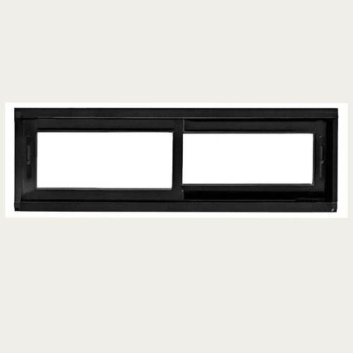 Ventana Rectangular Aluminio Módena Corrediza 120 X0.60 Negro