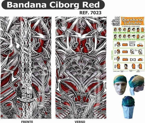 Bandana Muhu Ciborg Red Ciclismo