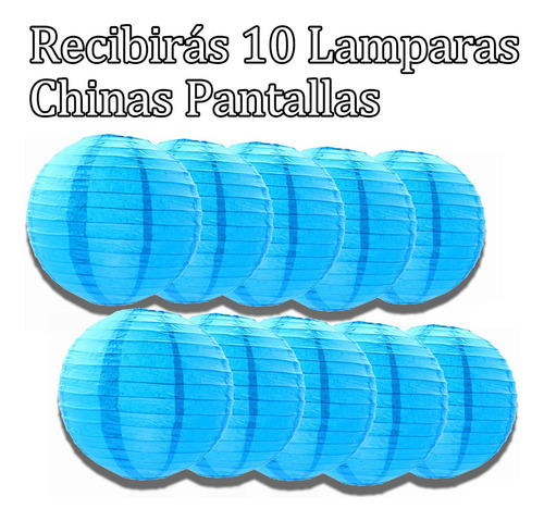 10 Lamparas Chinas Sales Globos De Papel 25 Cm