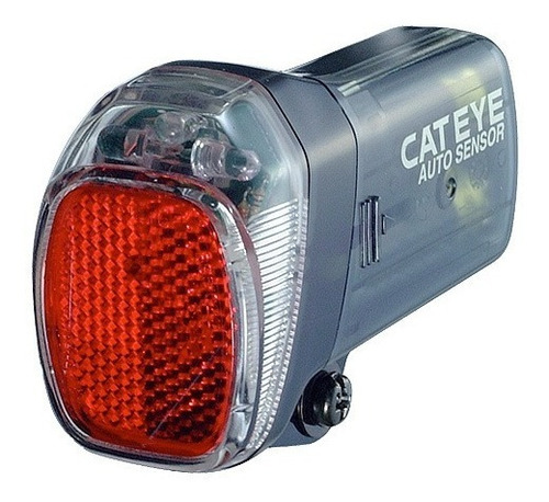 Luz Cateye Trasera Flashing Roja Auto Sensor Bicicleta Color Negro