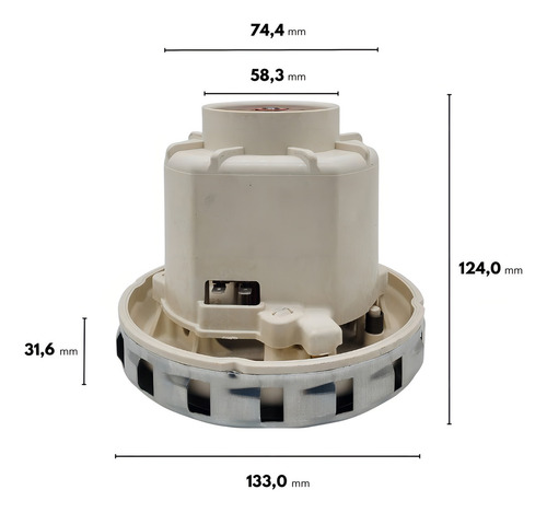 Motor Elétrico Bomba Vacuo Para Aspirador Mirka 1242 1230 Lafc 1025l 915 1400w (127v)