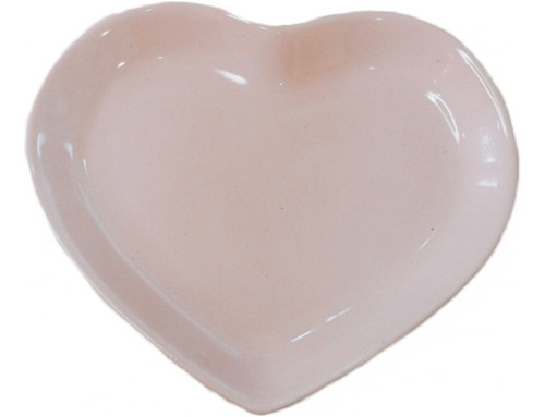 Plato Corazón Cerámica Rosa