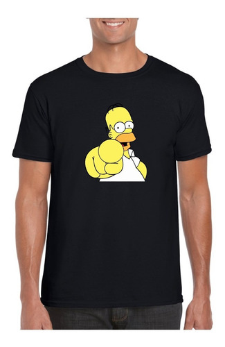 Polera Hombre Estampada Homero Dedo