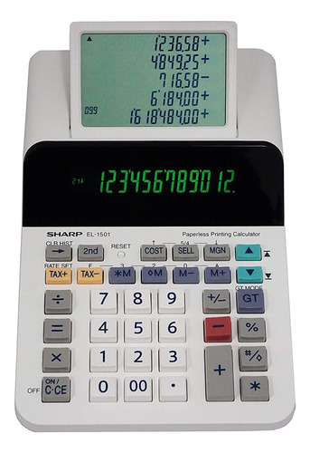 Calculadora De Impresión Sharp Inalámbrica Sin Papel El-1501