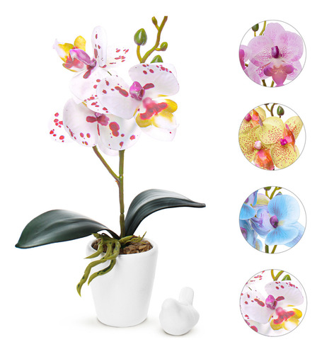 Arranjo De Flores Artificiais Realistas Orquidea Artificial Cor Tigre